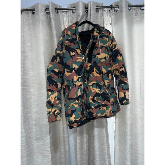Nike Jordan Flight‎ Heritage Allover Print Camo Parka Coat Large - Picture 2 of 3